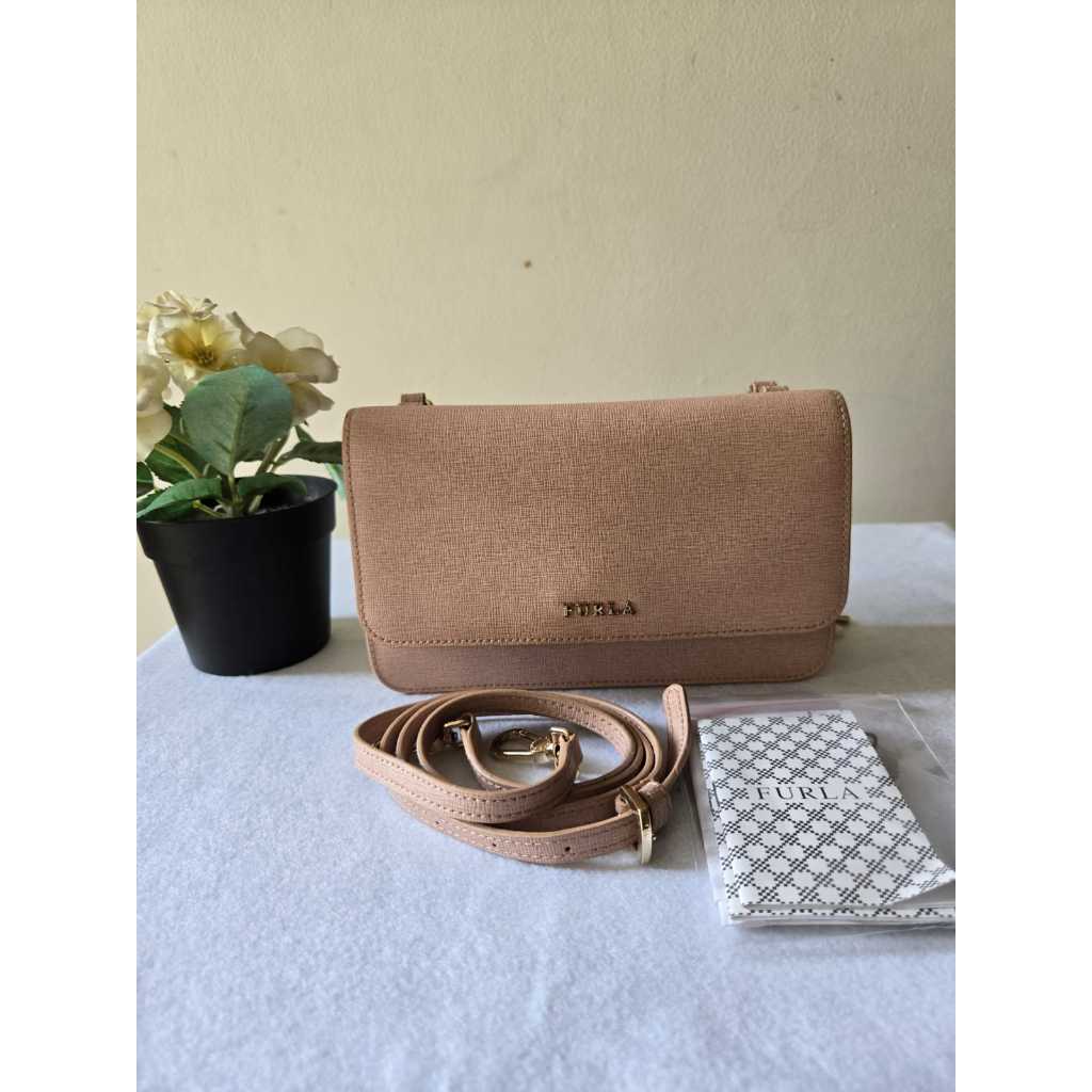 Tas Furla Original Crossbody Nude Pink – Preloved