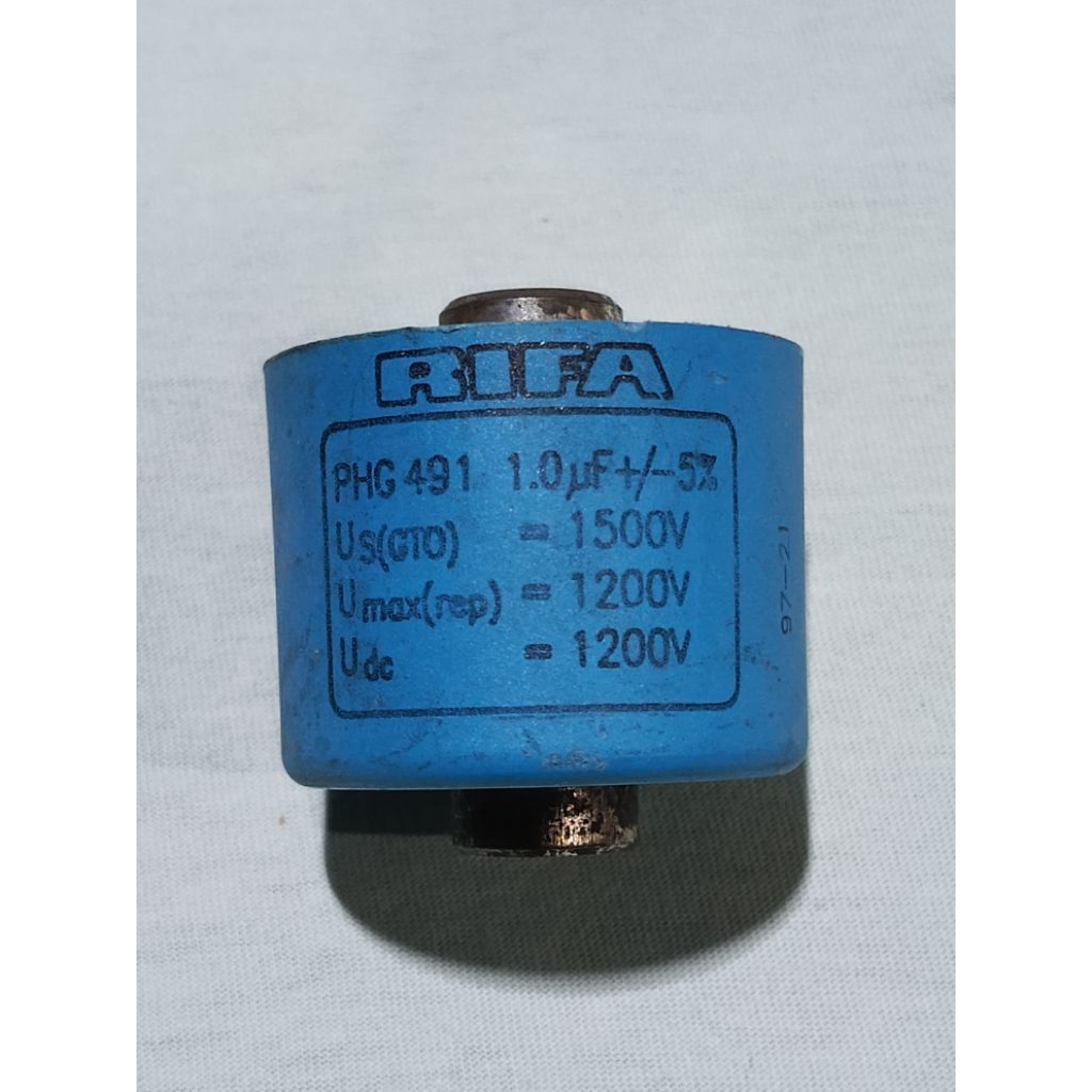 Capacitor RIFA dorknop PHG 491 1uf 1500vdc/1200vdc original