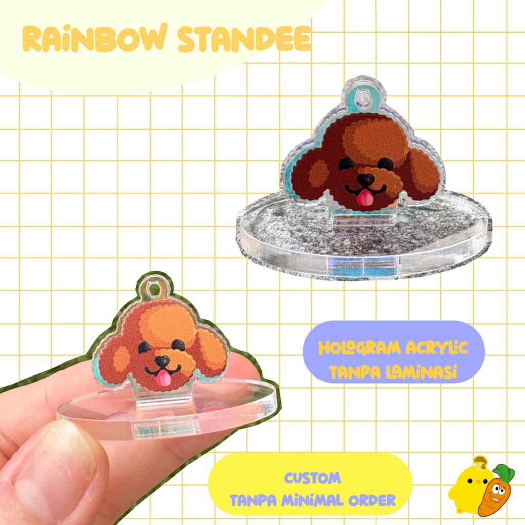 rainbow standee acrylic / standee hologram acrylic / standee custom