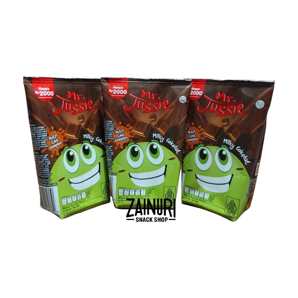 Mr. Jussie Milky Cokelat 90ml - Minuman Susu Cokelat Lezat dan Bergizi