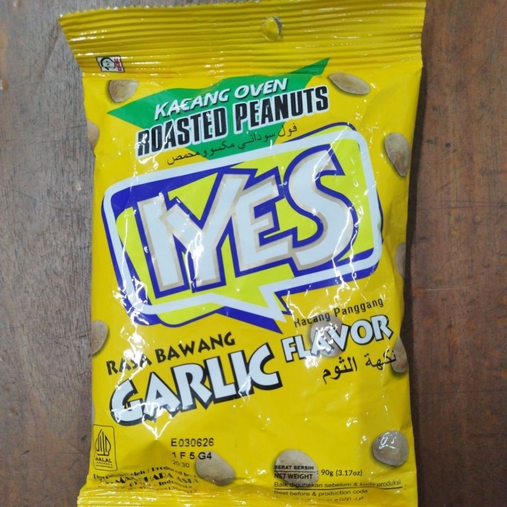 Snack Kacang Oven iyes rasa Bawang