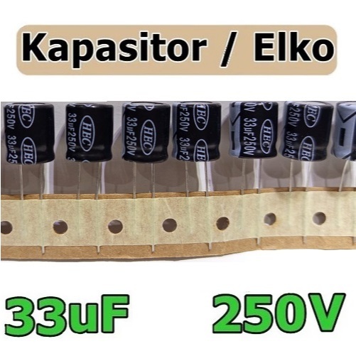 Capacitor Elco 33uf 250v 33uF 250v 33uf 250 Kapasitor Elko 33uf 250V 33uF 250v 33Mikro 250Volt