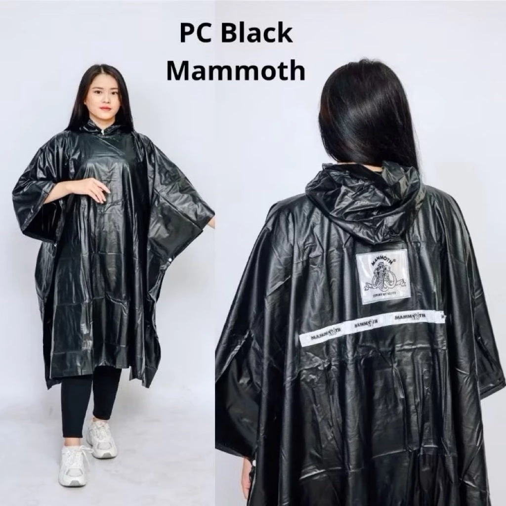 Jas Hujan Ponco Lengan Black Mammoth Jas Hujan Ponco Mammoth Jas Hujan Tebal Jas Hujan Murah