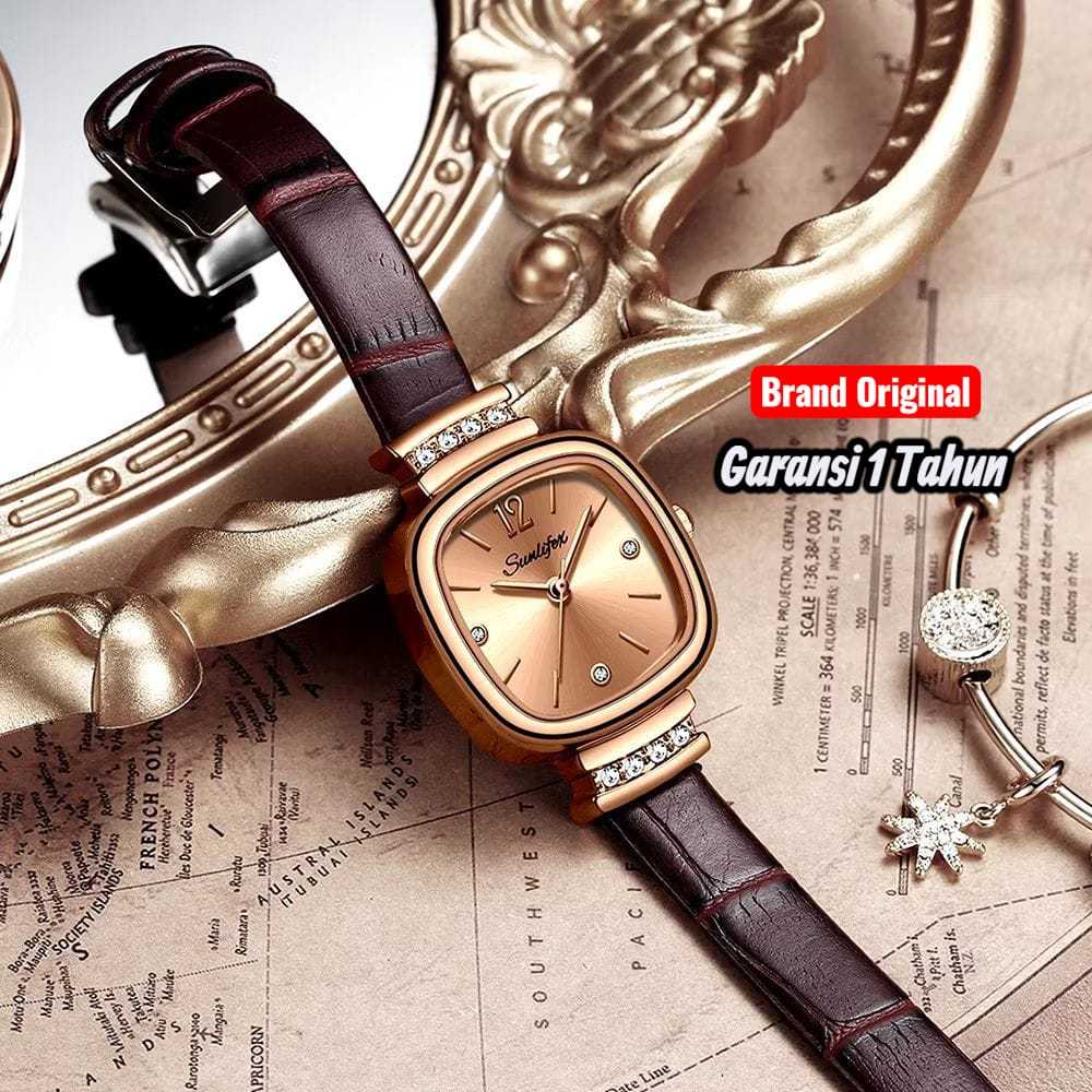 Jam Tangan Wanita Elegan Mewah Casual Original Jam Tangan Cewek Garansi 1 Tahun