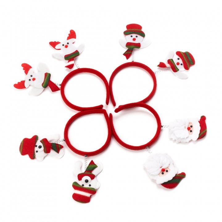 Yeraya Aksesoris Bando Natal Boneka Topi Garis Aksesoris Bando Natal Boneka dan Pohon bando dewasa b