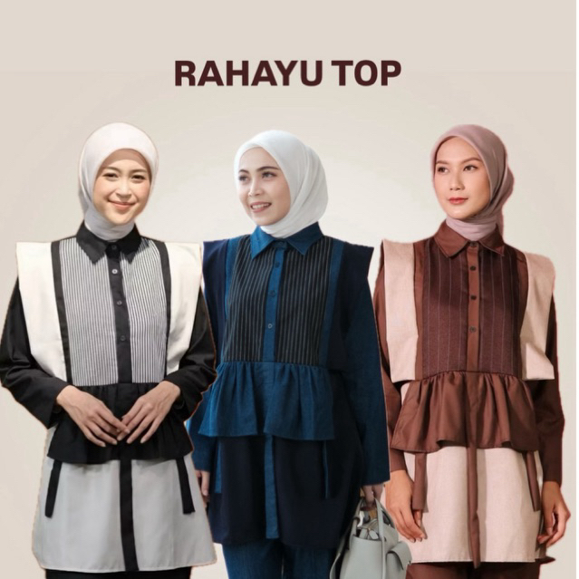 Pakaian blouse wanita RAHAYU TOP NAVY & RAHAYU TOP FLOWER & RAHAYU TOP LIGHT & RAHAYU TOP DARK & RAH