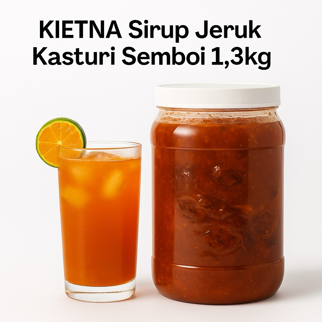KIETNA Sirup Jeruk Kasturi Semboi 1.3kg – Sirup Jeruk Asli Medan Segar Asam Manis Premium