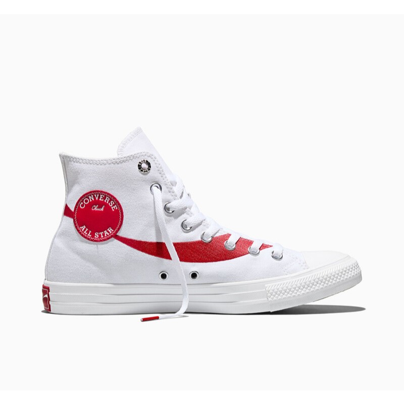 Sepatu Sneakers Unisex Converse x Coca-Cola Chuck Taylor All Star White Racing Red White Original A1