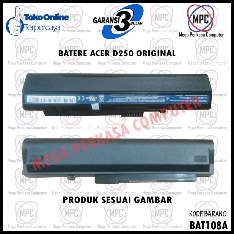 Baterai Acer Aspire One A110 Series A150 Series D150 Series D250 Series AOA110 / AOA150 571 Series Z