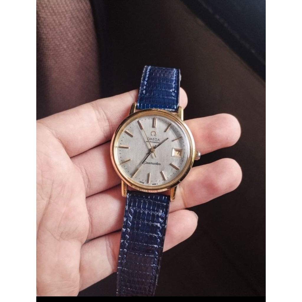 Rare vintage omega seamaster automatic dater 166.0202 Gold plated