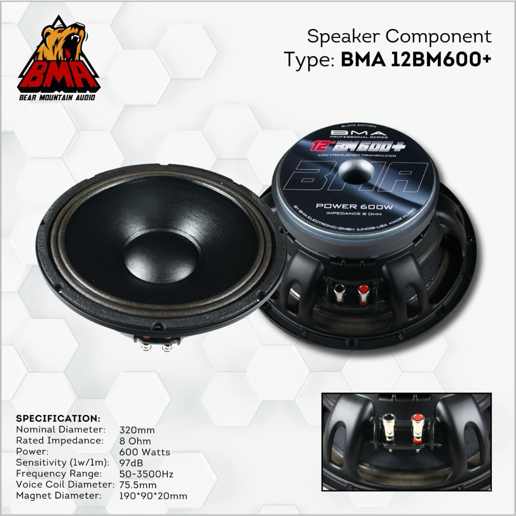 Speaker 12 Inch BMA 12BM600+ / 12BM600 +
