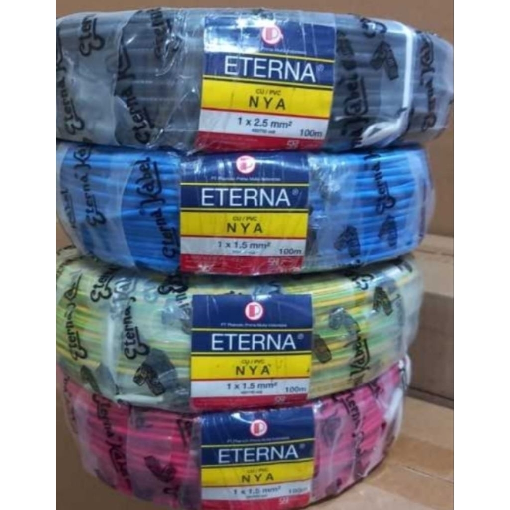 Kabel listrik Nya 1x1,5 100meter ETERNA