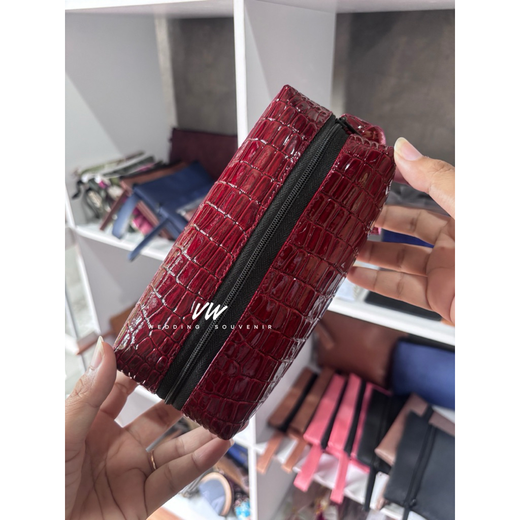 SOUVENIR POUCH BOXY CROCO | SOUVENIR PERNIKAHAN MURAH | POUCH BOXY MURAH | WEDDING | AQIQAH