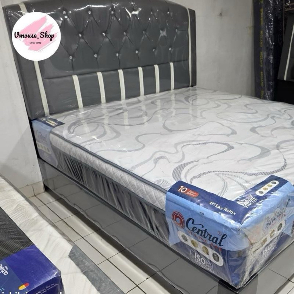 SPRINGBED CENTRAL DELUXE PLUS NO1/ NO2 - MATRAS DIPAN SET CENTRAL DELUXE PLUS - SPRINGBED MURAH PALE
