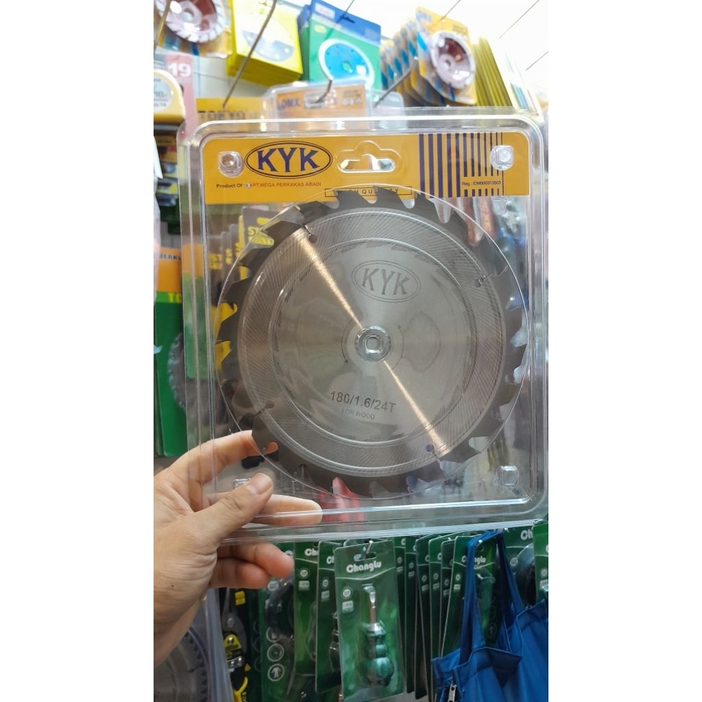 Mata gergaji kayu 7" x 24T kyk / Saw Blade potong kayu piring gergaji KYK WOOD
