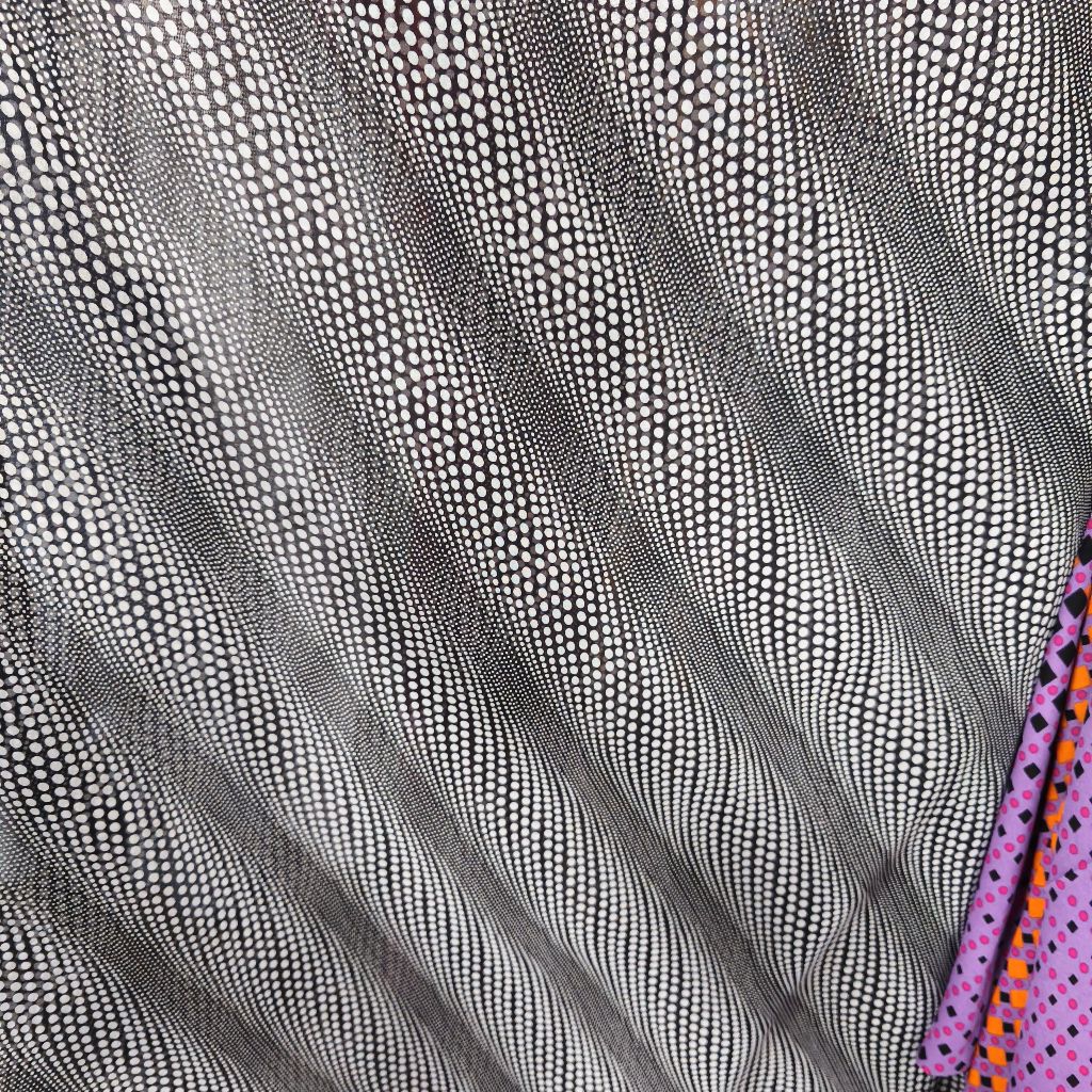 Kain Sifon Ceruty Motif Polkadot Salur, Harga Tertera Per 0,5 Meter – Bahan Jatuh, Lembut, Adem, Ele