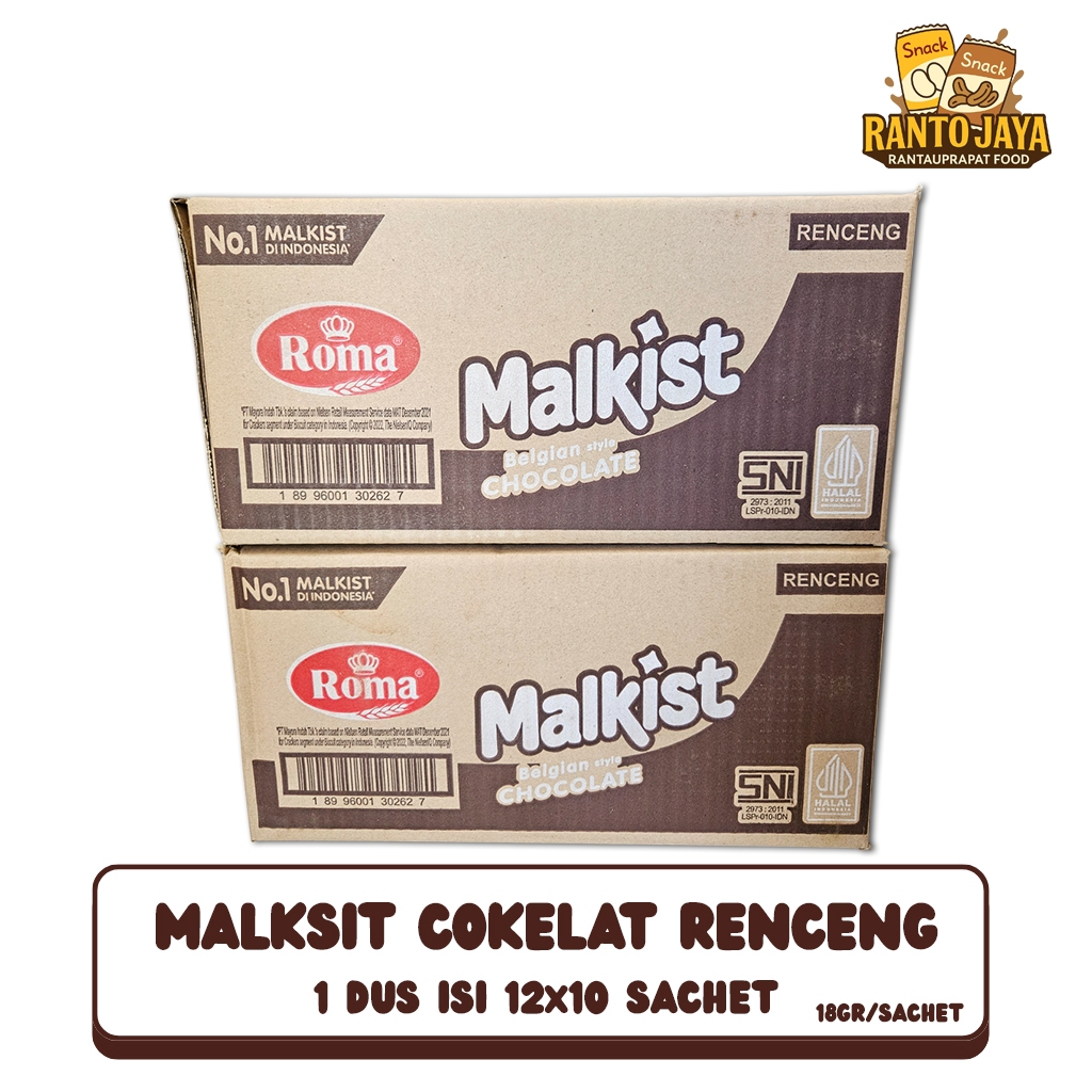 1 Dus Roma Malkist Cokelat Rencengan