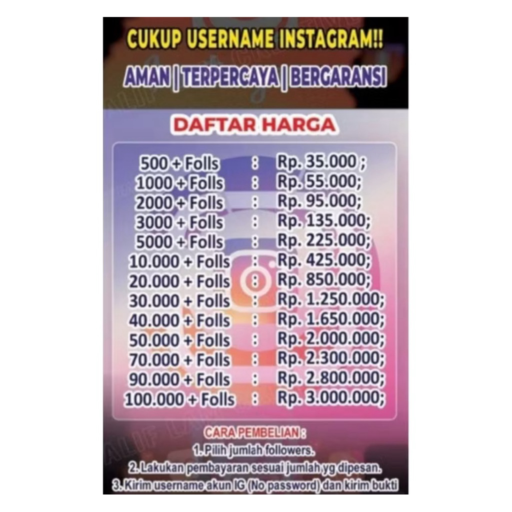 PROMO REAL AKTIF FOLLOWERS INSTAGRAM PERMANEN