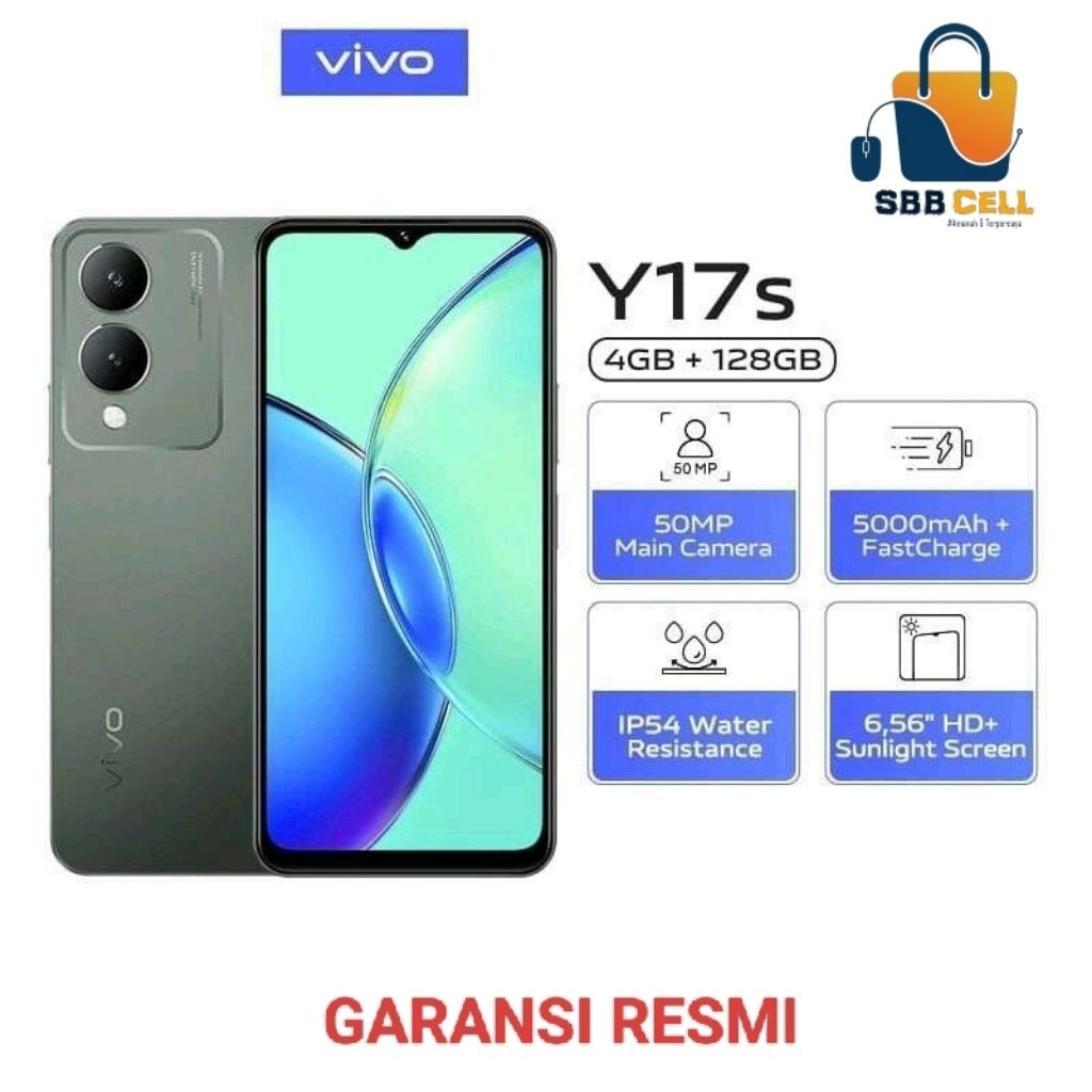 HP VIVO Y17S 4/128 GB - VIVO Y17 S RAM 4GB ROM 128GB GARANSI RESMI