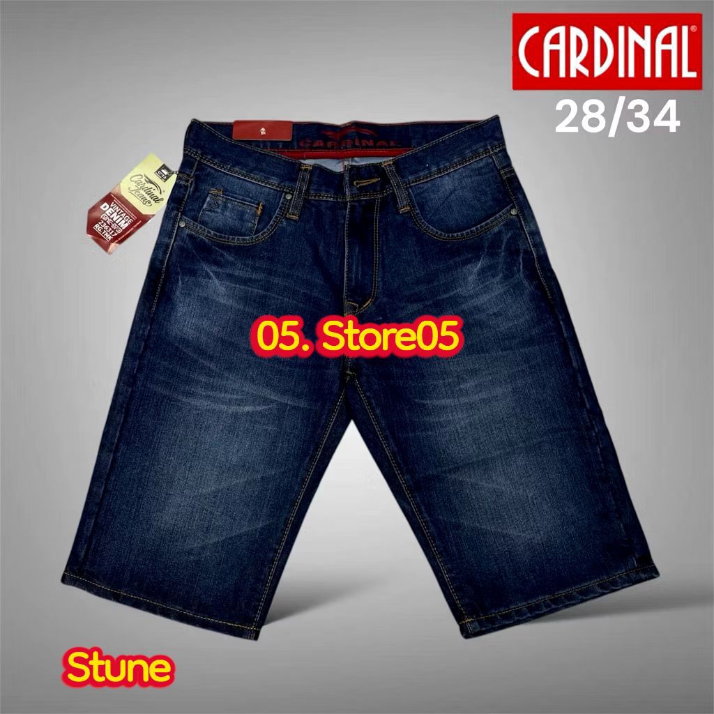 Celana pendek jeans cardinal premium denim cowok terbaru