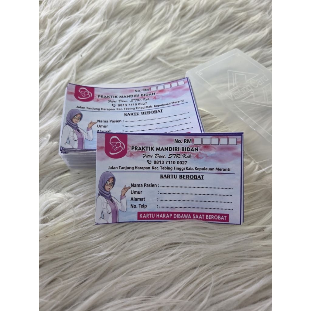 Kartu Berobat - cetak kartu berobat seukuran KTP