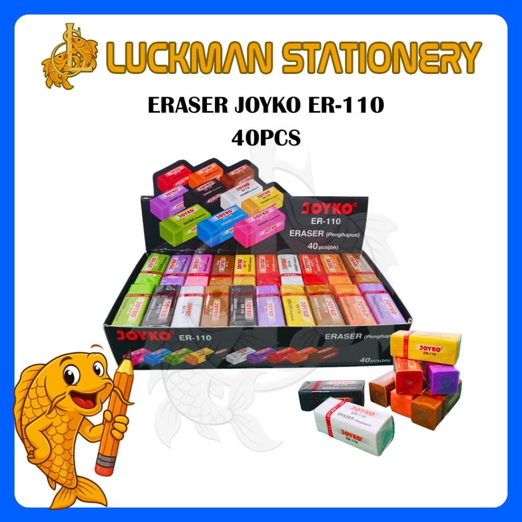 ( 1 PACK ISI 40PCS ) JOYKO ERASER ER-110 / PENGHAPUS JOYKO 1PACK