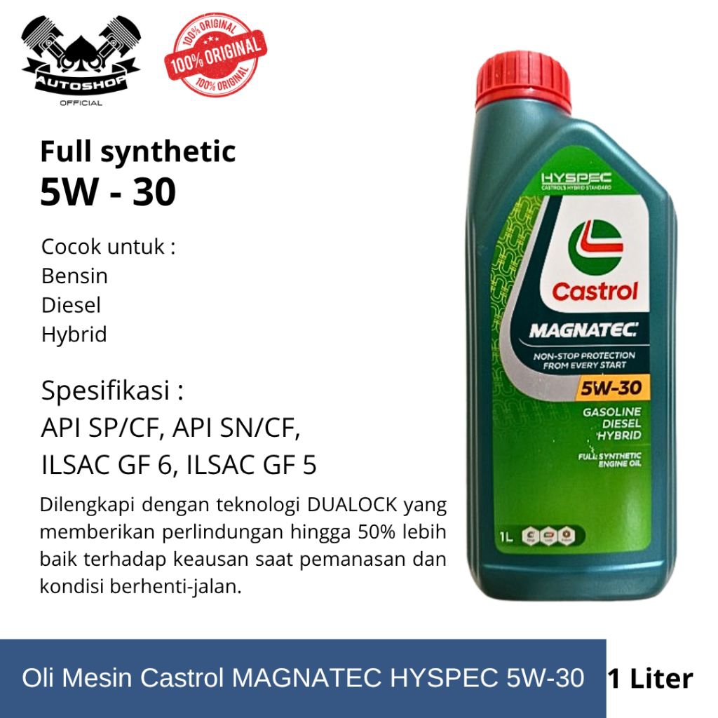 Oli Mesin Castrol MAGNATEC HYSPEC 5W-30 1 Liter Original