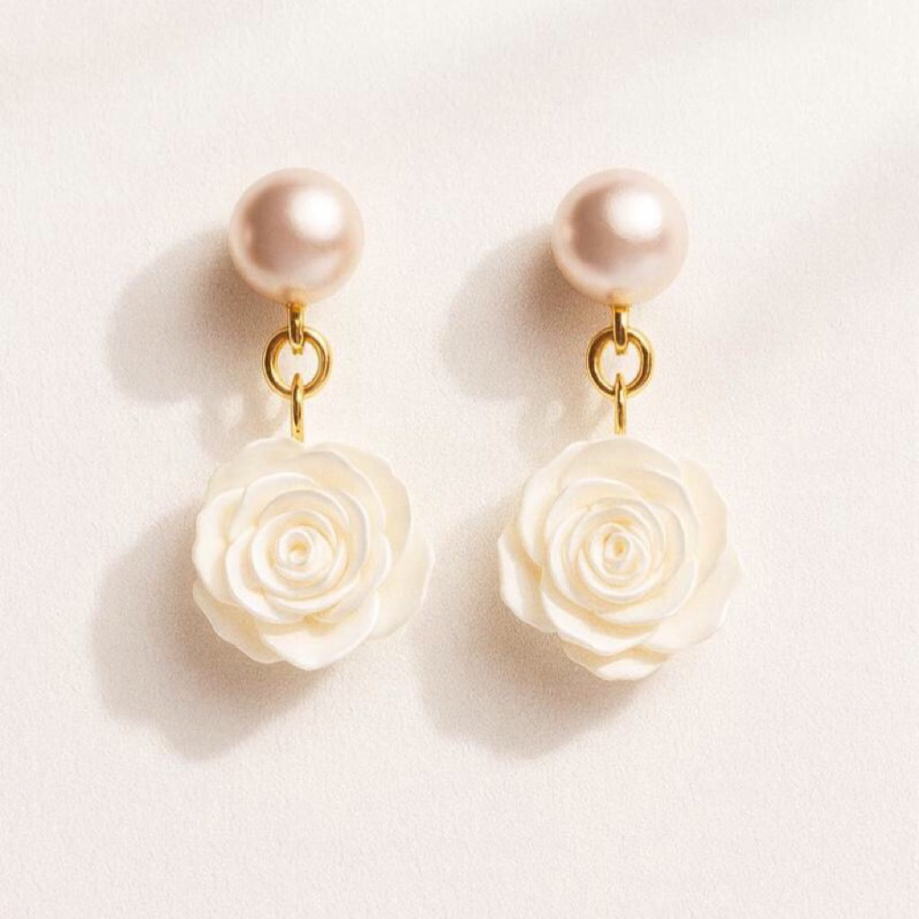 LILARA Giwang Emas Tata Mutiara Tawar Asli Lombok