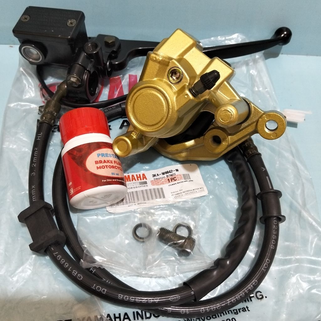 kaliper depan RX king old +master rem atas set depan Yamaha Rx king lama, Rxs, Rxz,