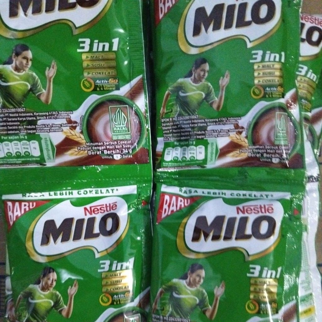 Milo 3in1 renceng isi 10 sachet
