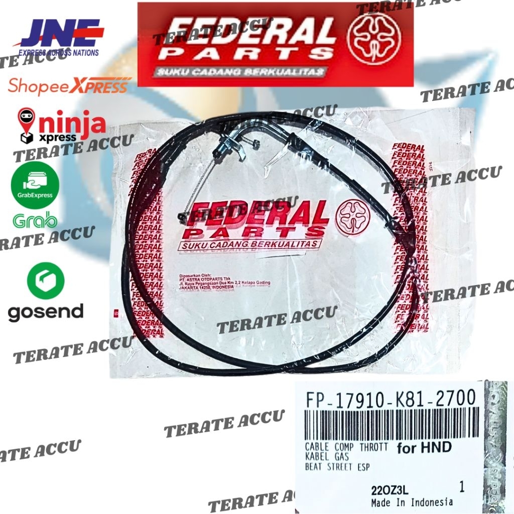 Kabel Gas Federal K81 Beat Street ESP Original Astra Otopart