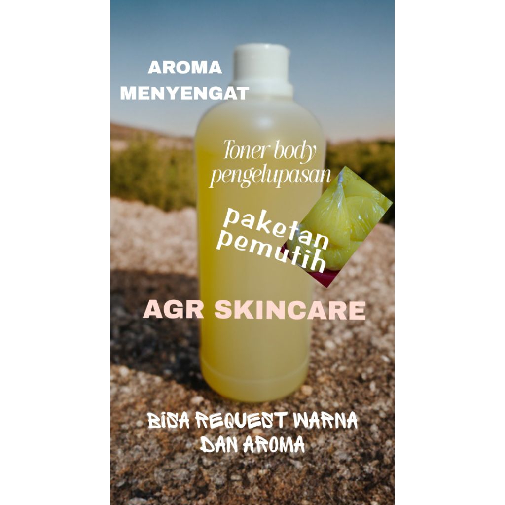 PAKETAN AGR HAND BODY PEMUTIH  TONER FLEKSOL