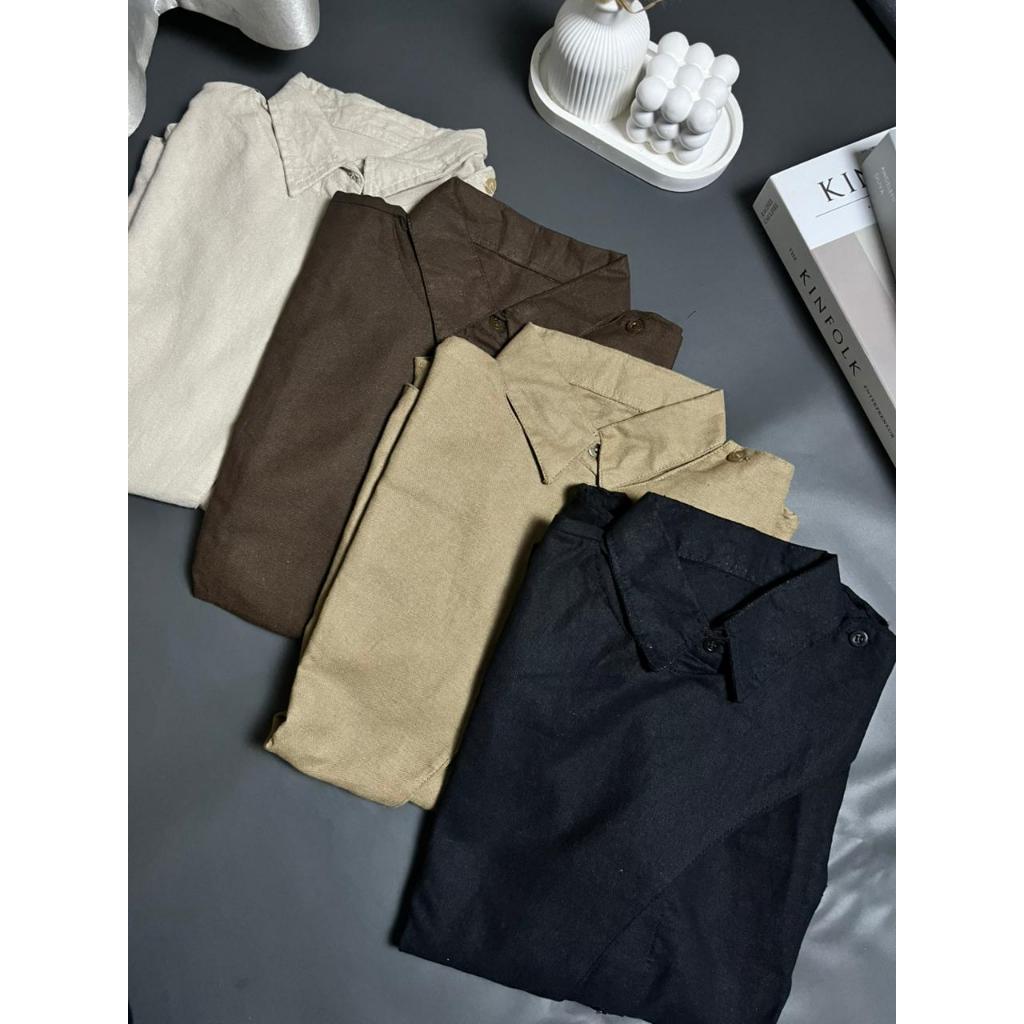 byvaa.fashion - Kemeja Hawa - Kemeja Linen Wanita Lengan Panjang - Kemeja Hawa - Kemeja Wanita - Kem