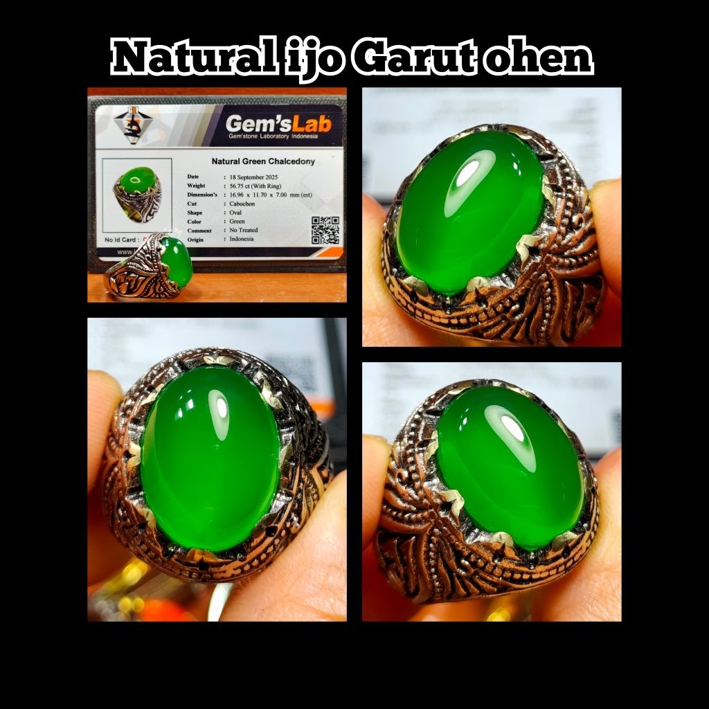 NATURAL BATU IJO GARUT OHEN LAWASAN JUMBO