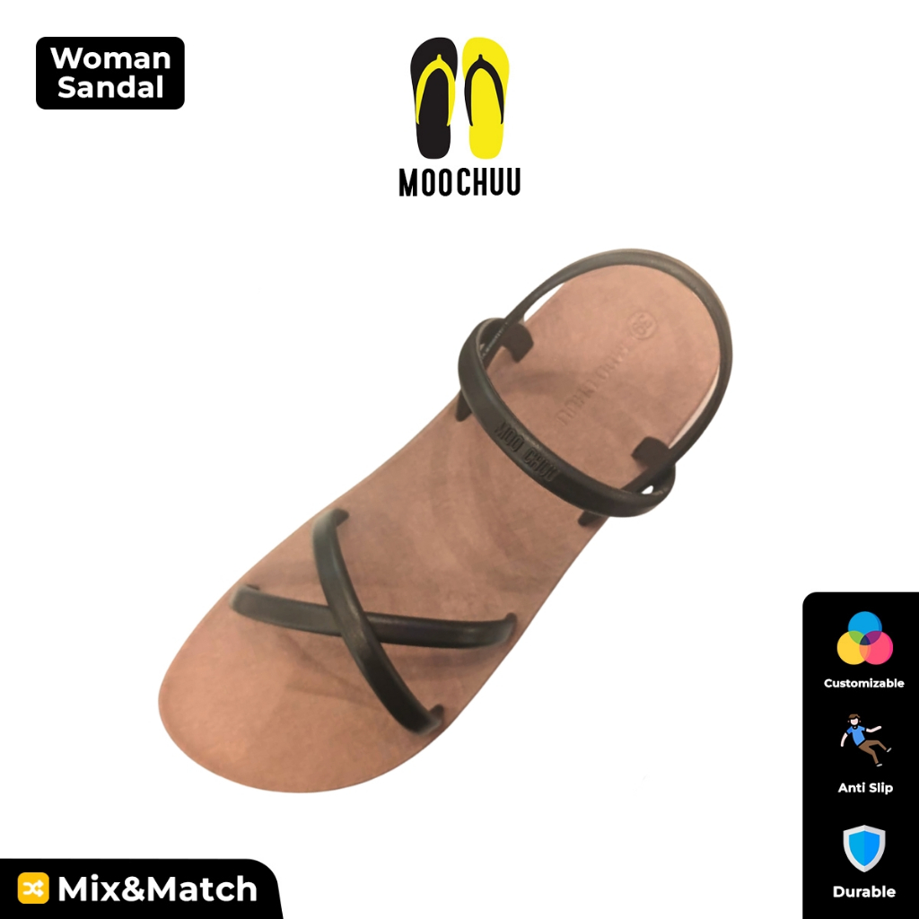 Moo Chuu Sandal Custom MC17 – Pilih Warna Tapak & Tali Sendiri