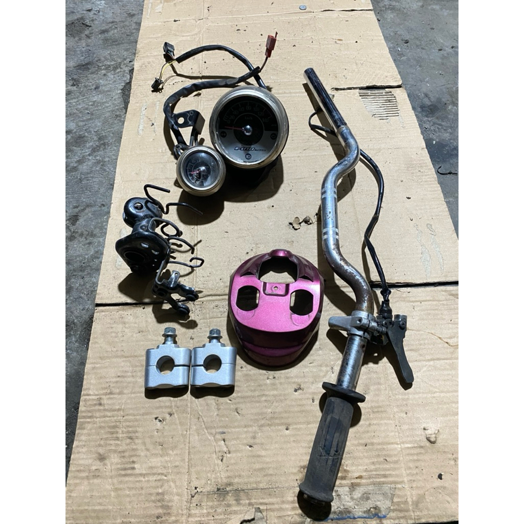 stang stir set speedometer kilometer reiser dudukan brecket breket stang mio fino 125 fi original co