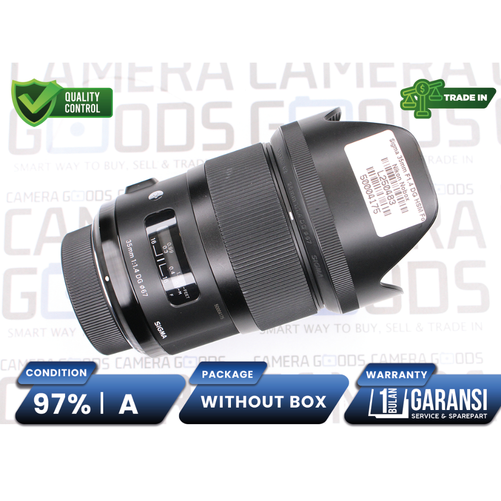Lensa Sigma 35mm F1.4 ART DG HSM Lens for Nikon F Second Bekas Grade A / 35mm f/1.4 - L250483