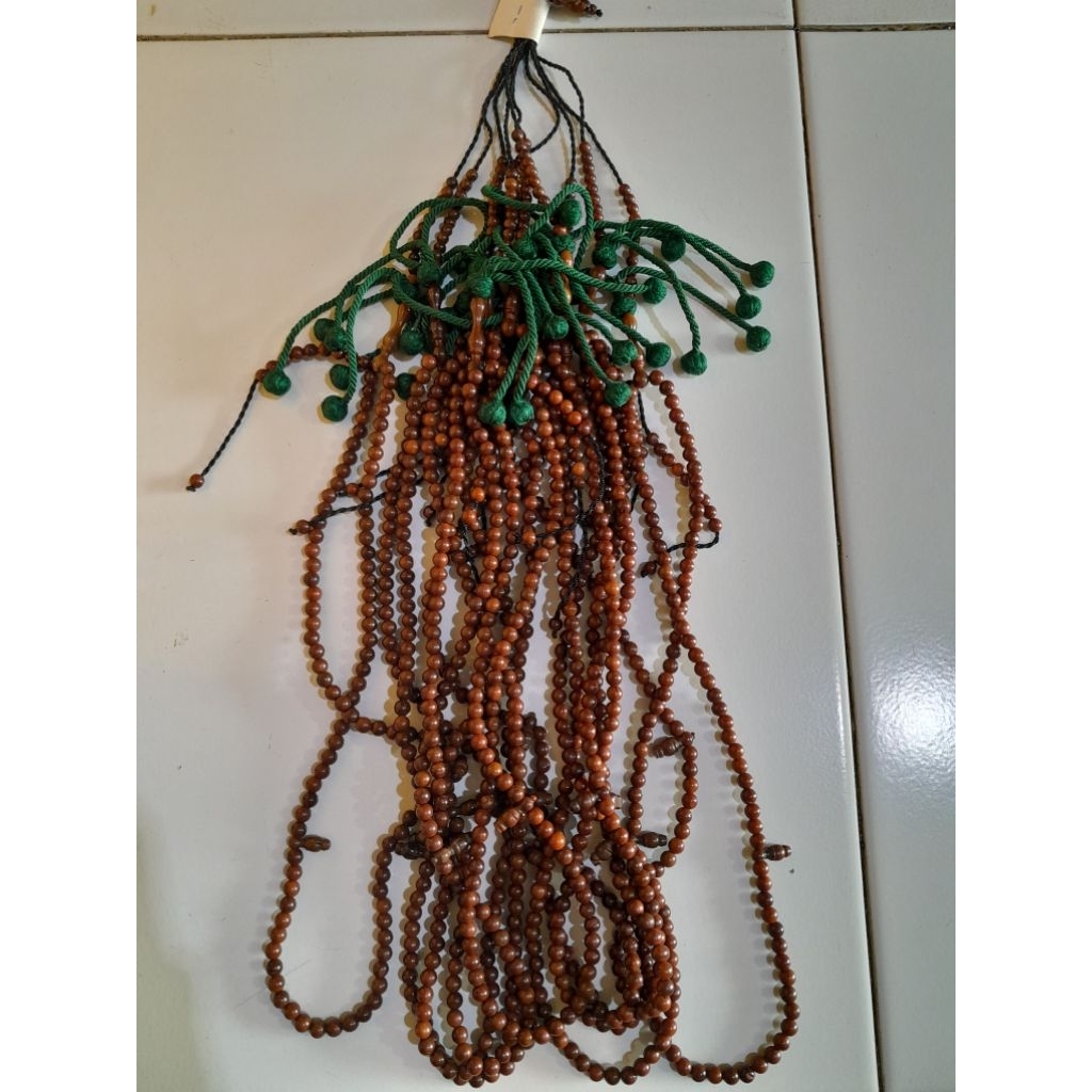 harga grosir isi 10pcs tasbih kokka kaukah pukaha isi 99 rumbai hijau