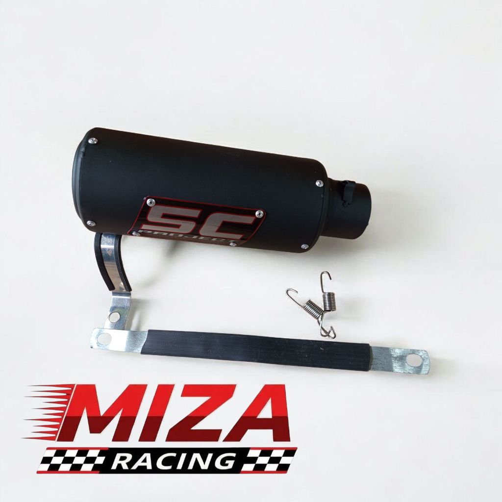 SLINCER KNALPOT RACING SC PROJEK BLACK DOFF INLET 50MM