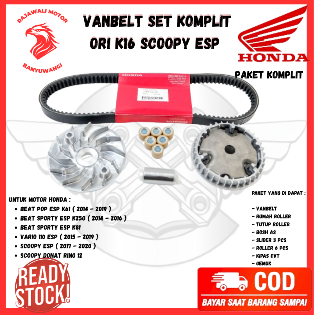 Vanbelt scoopy Esp Ori - Beat POP - Scoopy Ban Donat - Vbelt Beat eSP K16