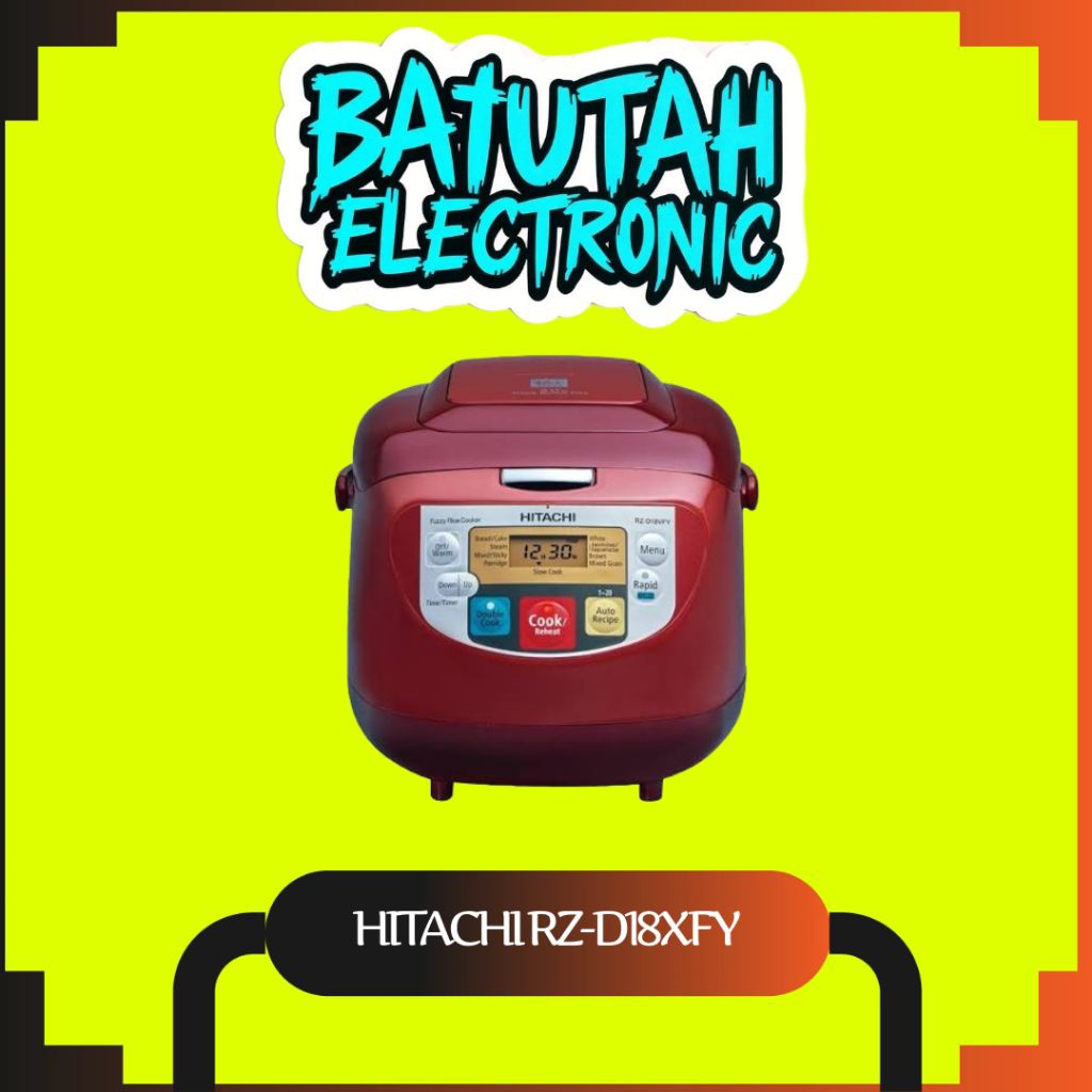 HITACHI RZ-D18WFFY Red RICE COOKER 1.8 LITER