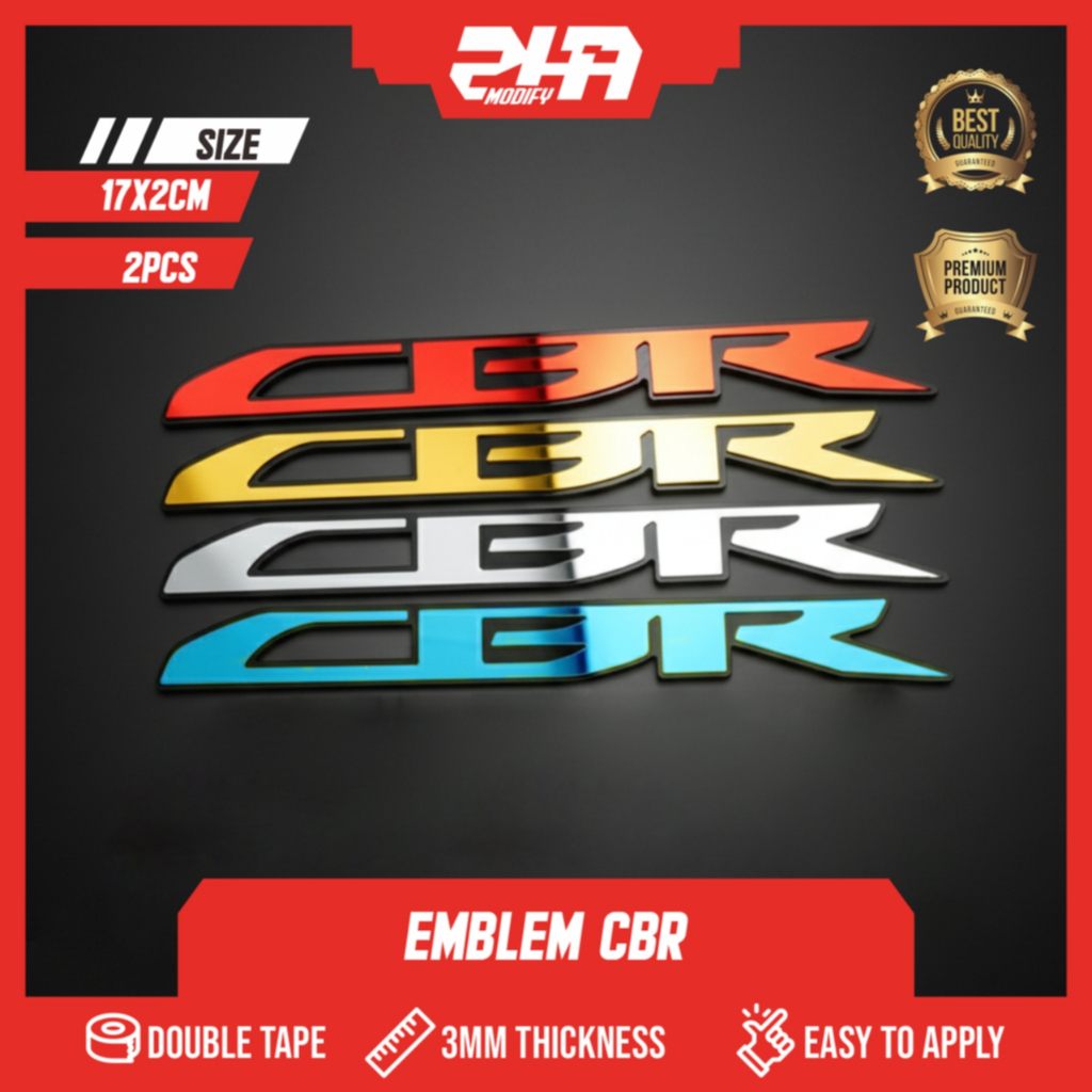 2PCS EMBLEM CBR LOGO CBR BUKAN STIKER CBR 150 R ORIGINAL STICKER TULISAN CBR 150R AKSESORIS CBR EMBL