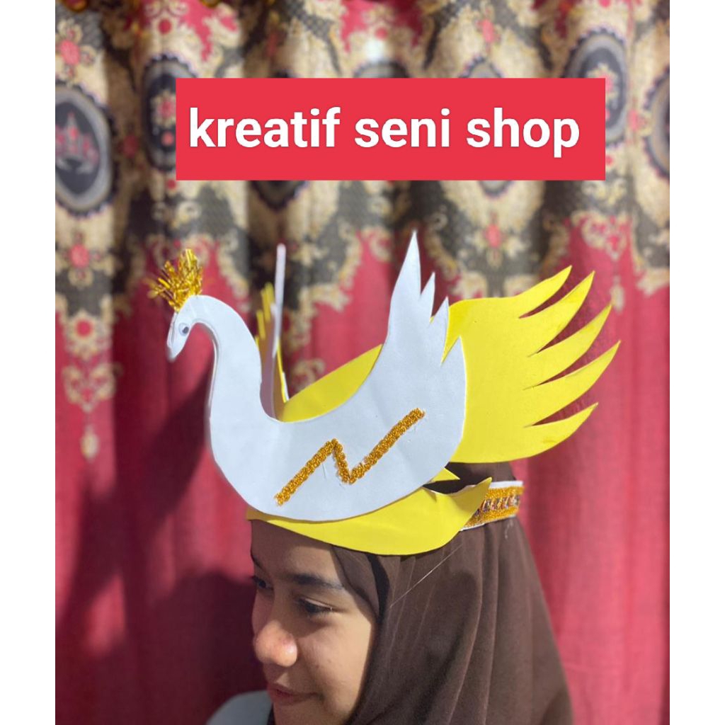 Mahkota burung dadali dari spon busa cocok untuk karnaval bisa digunakan untuk anak dan orang dewasa