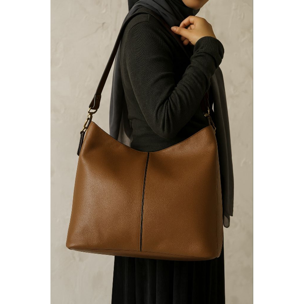 Tas hobo kulit asli kulit original tas wanita slempang tas wanita premium tote bag