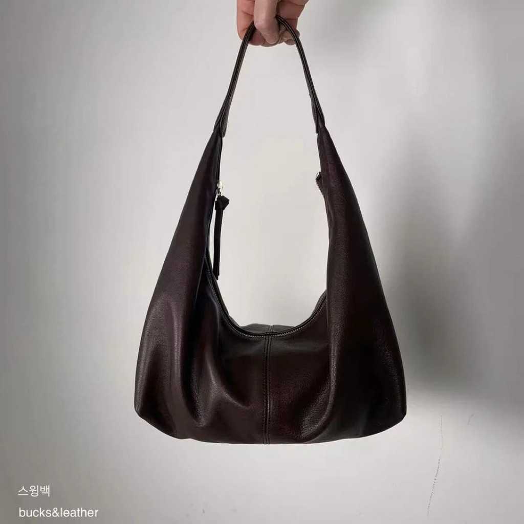 [New] bucks and leather hobo small bag coffee