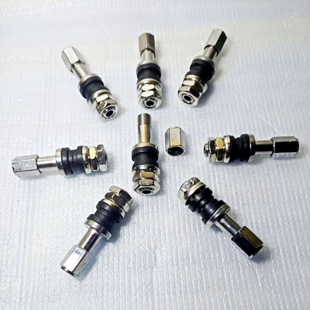 PENTIL BAN TUBELESS STAINLESS STEEL DRAT DALAM/COP PENTIL BAN TUBLES BESI CHROME PANJANG DRAT DALAM 