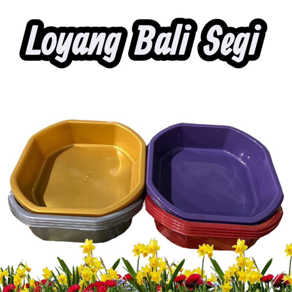 Paket HEMAT 5 Lusin Loyang Bali Segi bokor SODAN canang