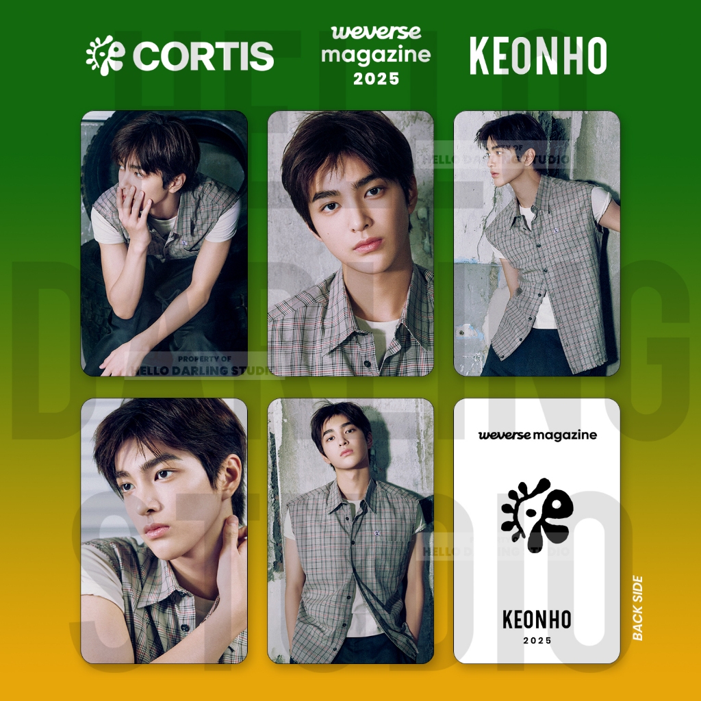 Cortis KEONHO Weverse 2025 Photocard Set. Unofficial. Fan Made.