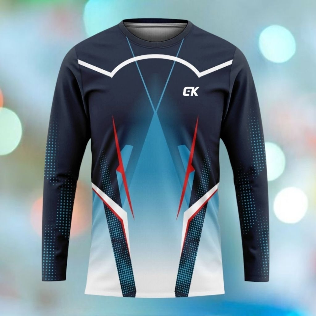 ATASAN TRAINING LENGAN PANJANG PRIA DAN WANITA FULL PRINTING BAJU OLAHRAGA TANGAN PANJANG KEKINIAN K