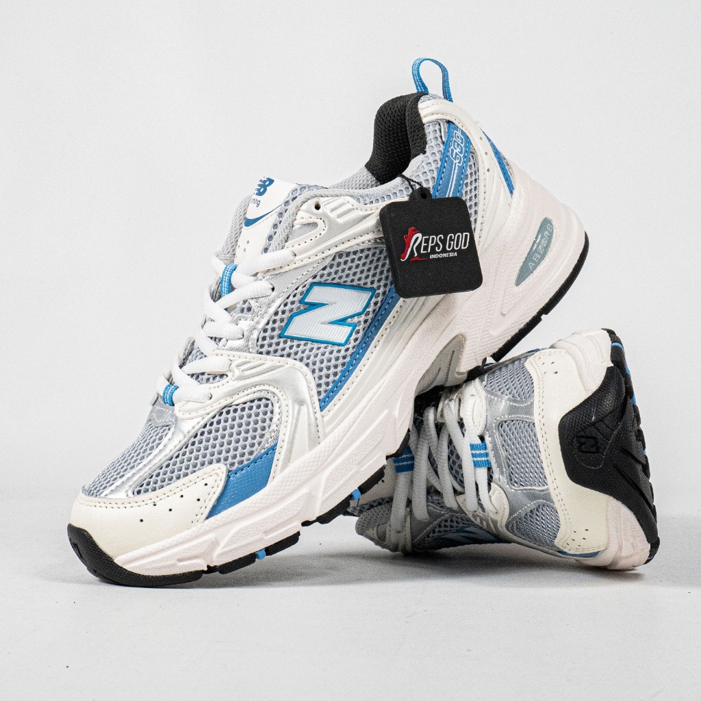Sepatu New Balance NB 530 Steel Blue Grey White Blue Sneakers Authentic